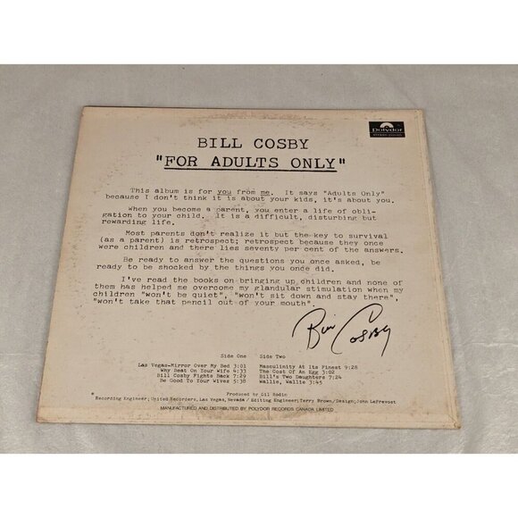 Bill Cosby For Adults‎ Only Vinyl LP 2334025 - Picture 2 of 4